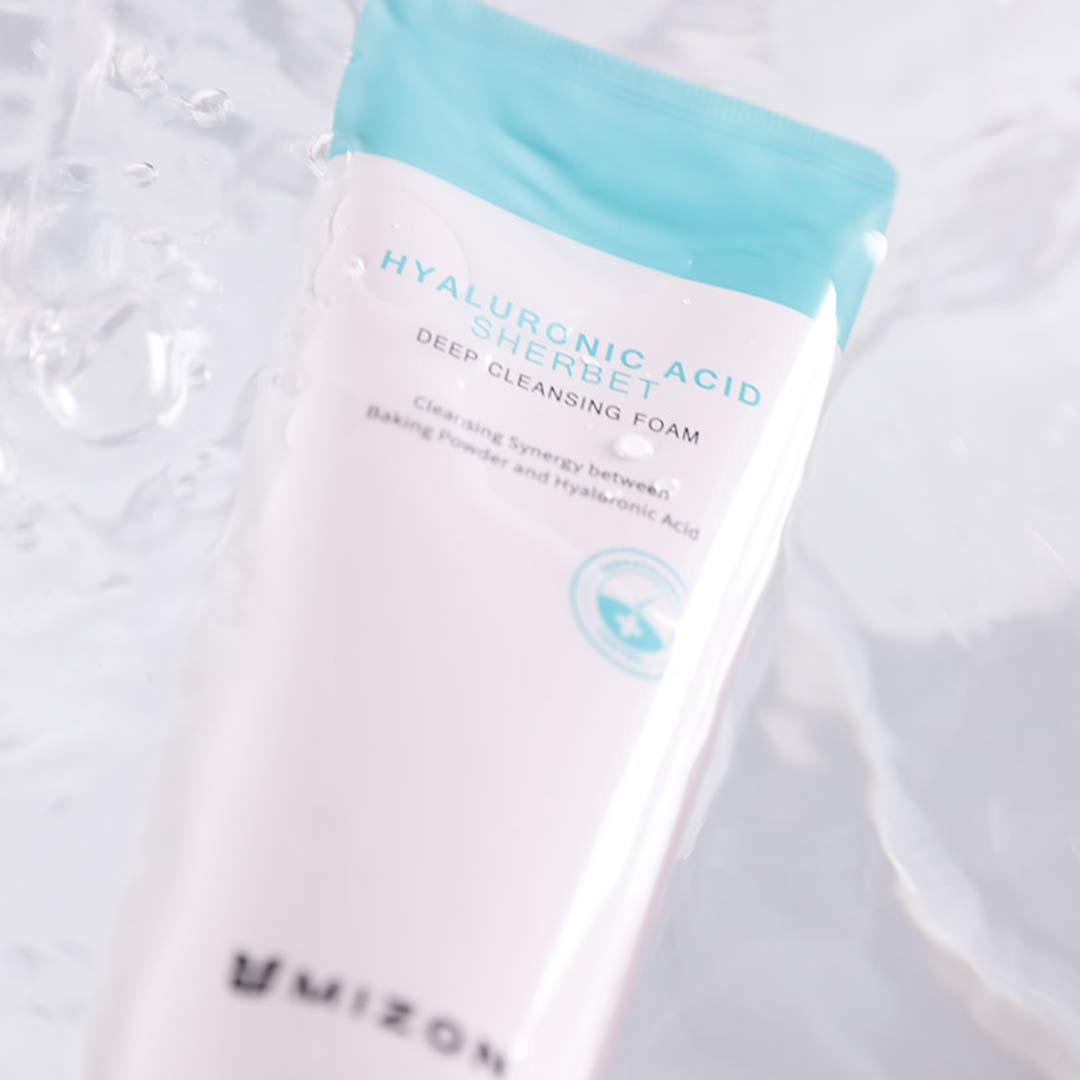 Mizon Hyaluronic Acid Sherbet Deep Cleansing Foam Korean Queens
